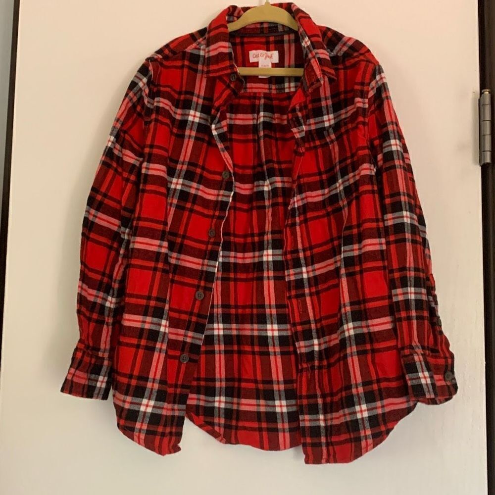 Cat & Jack Flannel size 6-7 - Picture 2 of 4